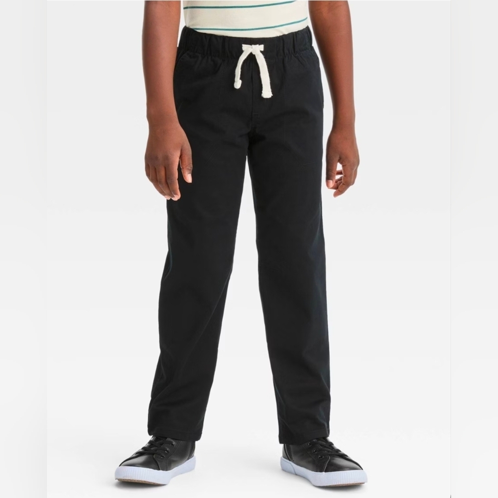 NWT Cat & Jack Black Drawstring Jogger Pants Size 8